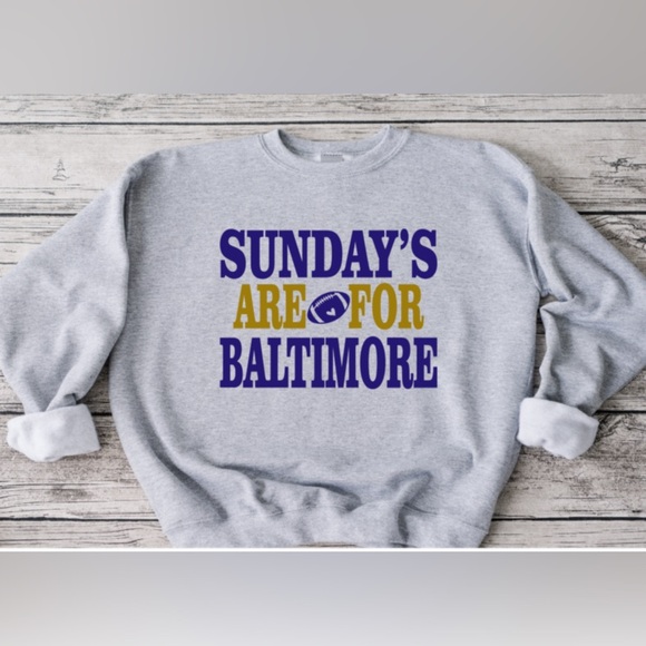 Sunday’s Are For Baltimore Football Crewneck - Picture 1 of 5